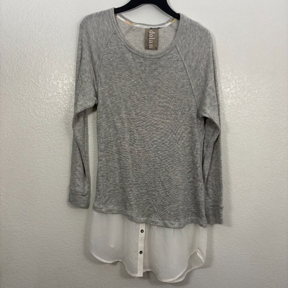 Dolan Soft Left Coast Layered Look Tunic Sweater Top
